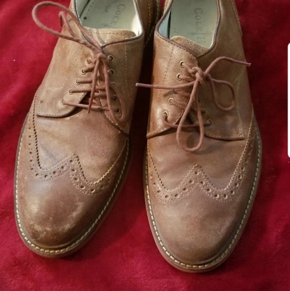 Cole Haan Brown Wingtip Oxford Dress Shoes Size 8 - Picture 2 of 8